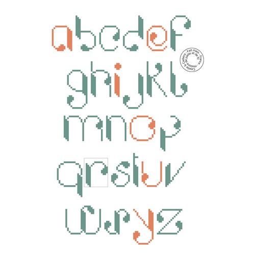 grille gratuite - Alphabet rondeurs